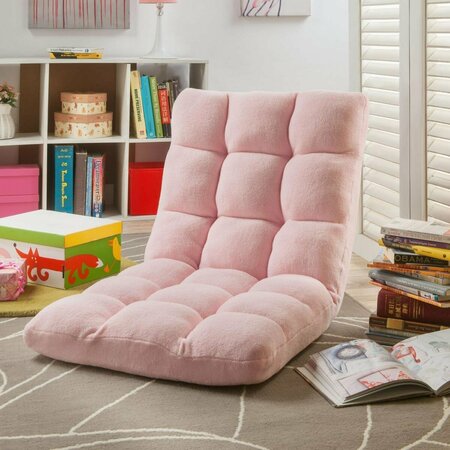 POSH LIVING 43.3 x 21.6 x 5.1 in. Loungie Floor Chair, Light Pink RC40-08LK-UE